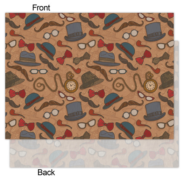 Vintage Hipster Tissue Paper - Lightweight - Medium - Front & Back