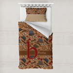 Vintage Hipster Toddler Bedding w/ Name and Initial