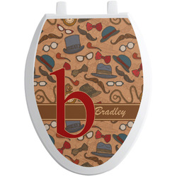 Vintage Hipster Toilet Seat Decal - Elongated (Personalized)