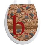 Vintage Hipster Toilet Seat Decal (Personalized)