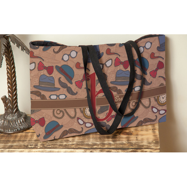 Vintage Hipster Tote w/Black Handles - Lifestyle View