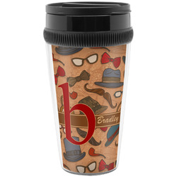 Vintage Hipster Acrylic Travel Mug without Handle (Personalized)