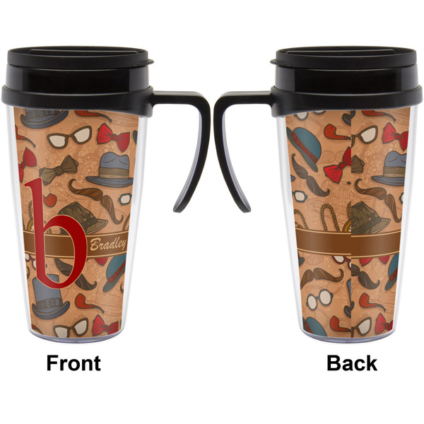 Vintage Hipster Travel Mug with Black Handle - Approval