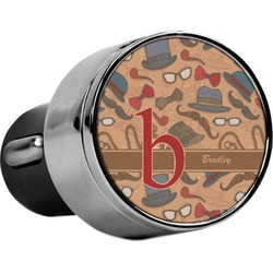 Vintage Hipster USB Car Charger (Personalized)
