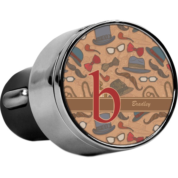 Custom Vintage Hipster USB Car Charger (Personalized)