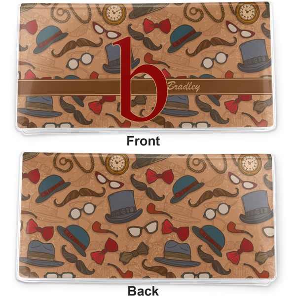 Vintage Hipster Vinyl Check Book Cover - Front and Back