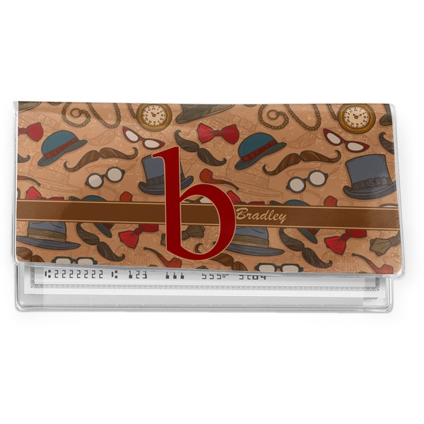 Custom Vintage Hipster Vinyl Checkbook Cover (Personalized)