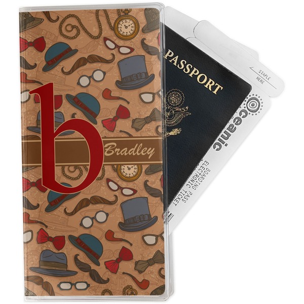Custom Vintage Hipster Travel Document Holder