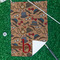 Vintage Hipster Waffle Weave Golf Towel - In Context