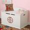 Vintage Hipster Wall Monogram on Toy Chest