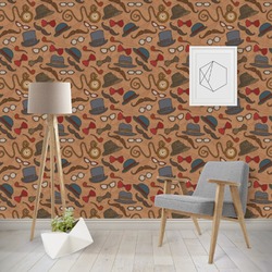 Vintage Hipster Wallpaper & Surface Covering (Water Activated - Removable)