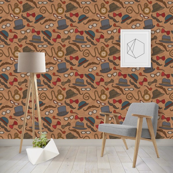 Custom Vintage Hipster Wallpaper & Surface Covering (Water Activated - Removable)