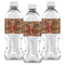 Vintage Hipster Water Bottle Labels - Front View