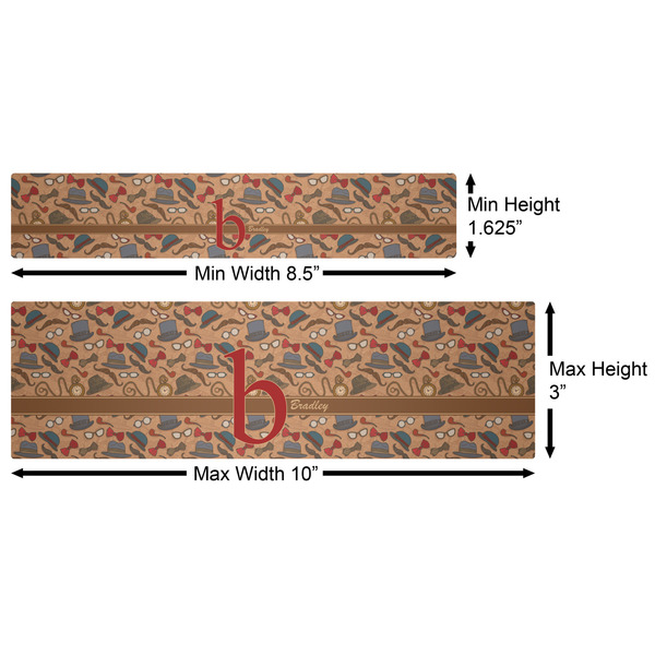 Vintage Hipster Water Bottle Labels w/ Dimensions