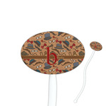 Vintage Hipster Oval Plastic Stir Sticks (Personalized)