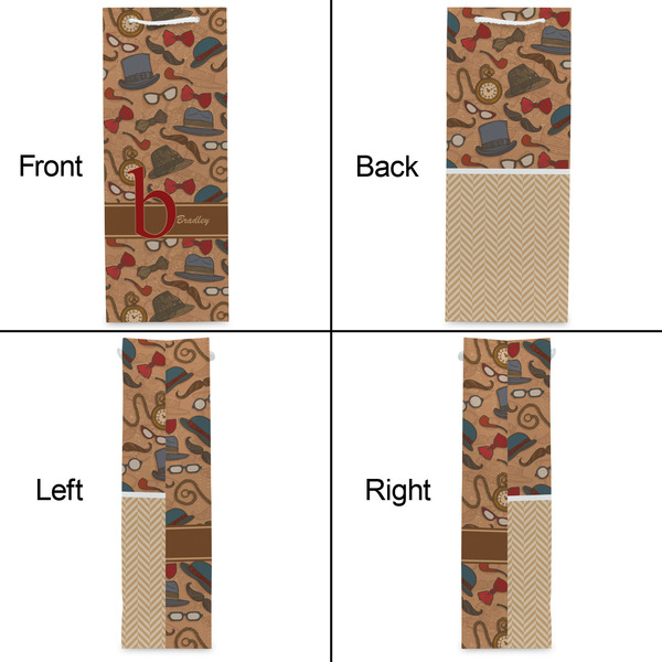 Vintage Hipster Wine Gift Bag - Matte - Approval