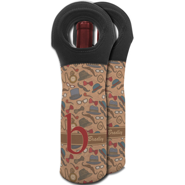 Vintage Hipster Wine Tote Bag - MAIN