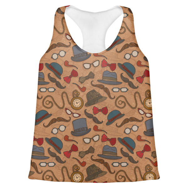 Custom Vintage Hipster Womens Racerback Tank Top - X Small