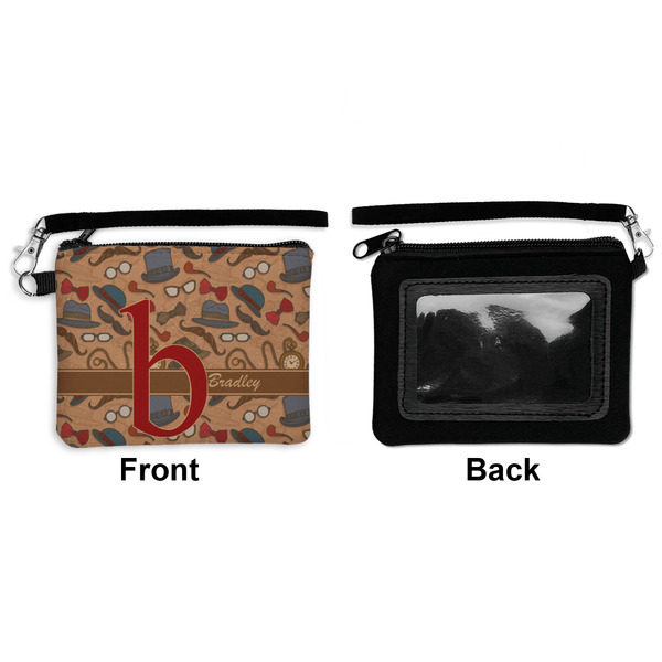 Vintage Hipster Wristlet ID Cases - Front & Back