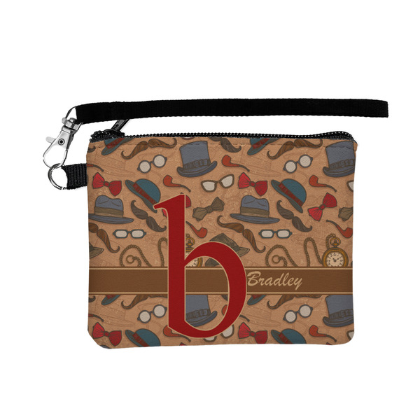 Custom Vintage Hipster Wristlet ID Case w/ Name and Initial