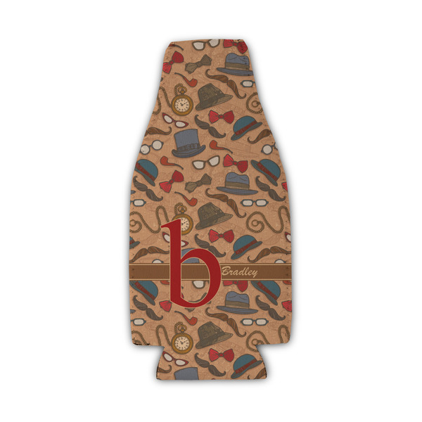 Custom Vintage Hipster Zipper Bottle Cooler (Personalized)