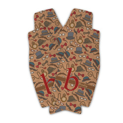 Vintage Hipster Zipper Bottle Cooler - Set of 4 (Personalized)