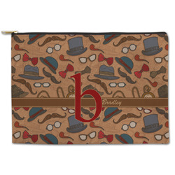 Vintage Hipster Zipper Pouch - Large - 12.5"x8.5" (Personalized)