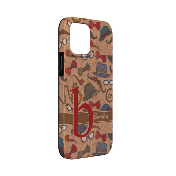 Custom Vintage Hipster iPhone Case - Rubber Lined - iPhone 13 Mini (Personalized)