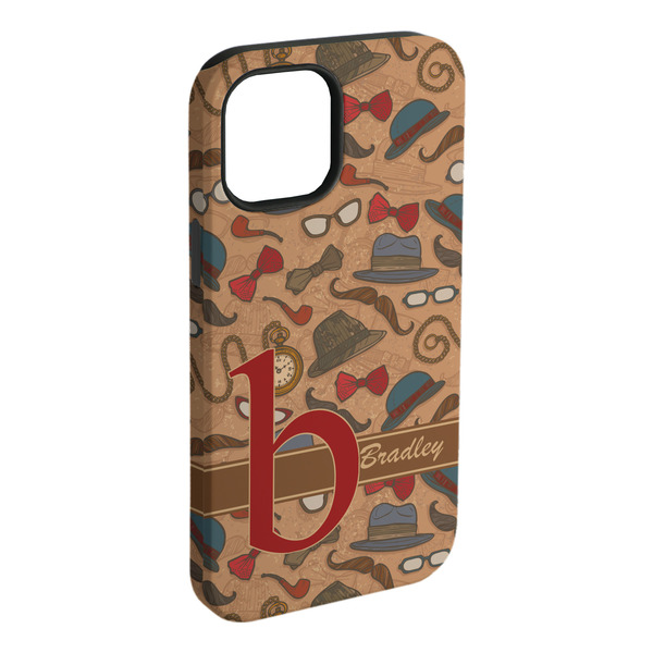 Custom Vintage Hipster iPhone Case - Rubber Lined (Personalized)