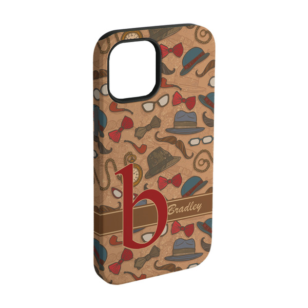 Custom Vintage Hipster iPhone Case - Rubber Lined - iPhone 15 (Personalized)