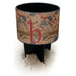 Vintage Hipster Black Beach Spiker Drink Holder (Personalized)