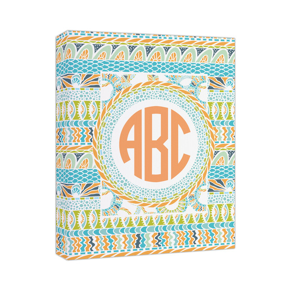 Custom Teal Ribbons & Labels Canvas Print - 11x14 (Personalized)