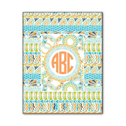 Teal Ribbons & Labels Wood Print - 11x14 (Personalized)