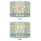 Teal Ribbons & Labels 12" Drum Lampshade - APPROVAL (Fabric)