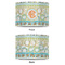 Teal Ribbons & Labels 12" Drum Lampshade - APPROVAL (Poly Film)