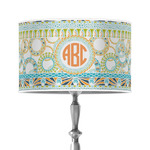 Teal Ribbons & Labels 12" Drum Lamp Shade - Poly-film (Personalized)