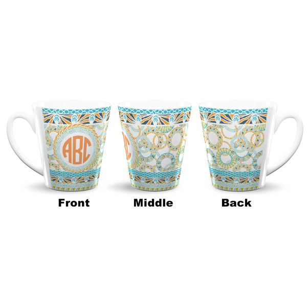 Teal Ribbons & Labels 12 Oz Latte Mug - Approval