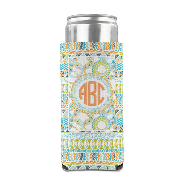 Teal Ribbons & Labels 12oz Tall Can Sleeve - FRONT (on can)