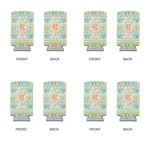 Teal Ribbons & Labels 12oz Tall Can Sleeve - Set of 4 - APPROVAL