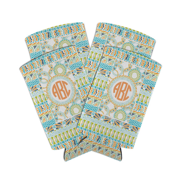 Teal Ribbons & Labels 12oz Tall Can Sleeve - Set of 4 - MAIN