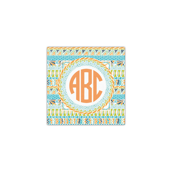 Teal Ribbons & Labels 12x12 - Canvas Print - Front View