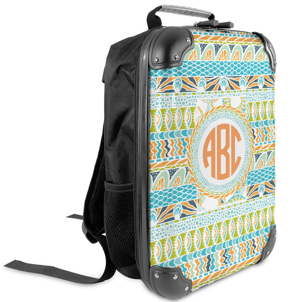 Custom Teal Ribbons & Labels Kids Hard Shell Backpack (Personalized)