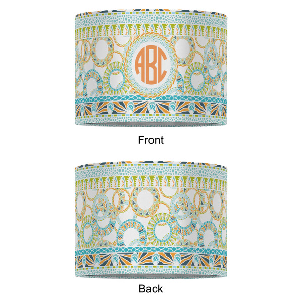 Teal Ribbons & Labels 16" Drum Lampshade - APPROVAL (Fabric)