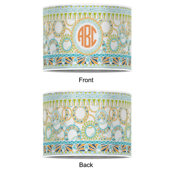 Teal Ribbons & Labels 16" Drum Lampshade - APPROVAL (Poly Film)