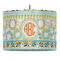 Teal Ribbons & Labels Drum Pendant Lamp (Personalized)