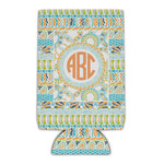 Teal Ribbons & Labels Can Cooler (Personalized)