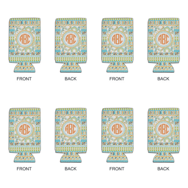 Teal Ribbons & Labels 16oz Can Sleeve - Set of 4 - APPROVAL