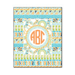 Teal Ribbons & Labels Wood Print - 16x20 (Personalized)