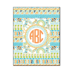 Teal Ribbons & Labels Wood Print - 16x20 (Personalized)