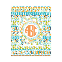 Teal Ribbons & Labels Wood Print - 16x20 (Personalized)